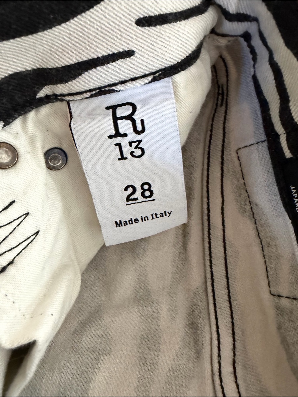 R13 Kick Fit Pants in Zebra Print - Picture 4 of 4